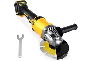JOJOCY Amoladora angular inalámbrica para batería Dewalt de 18 V/20 V (sin batería), herramienta de amoladora sin escobillas de 10000 RPM con cuchillas de molienda de 125 mm para cortar, moler, pulir (3