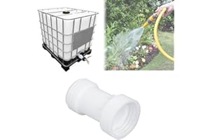 GYSRXS IBC Tank Fittings IBC Adapter S60×6 Coarse Thread Extension Spacer Tank Tap Extension with PVC Seal for IBC Water Tank Rain Barrel IBC Tap,Plastic(Diameter 6CM）