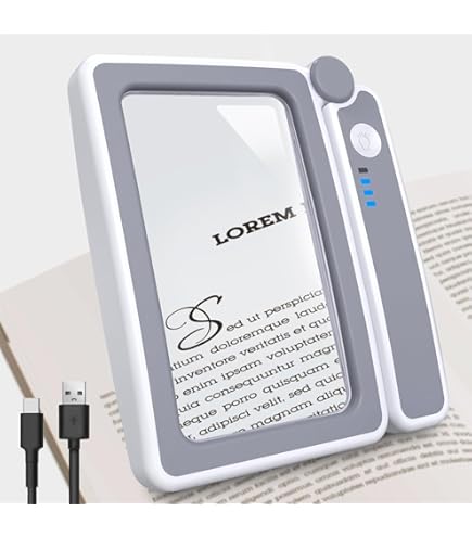Rectangular LED Full-Page Magnifier 3X - Hands-Free Folding Design For Elderly Low Vision - Dual Power Mode - Ideal For Reading Small Prints | Buy Now With Express International Delivery - View #4