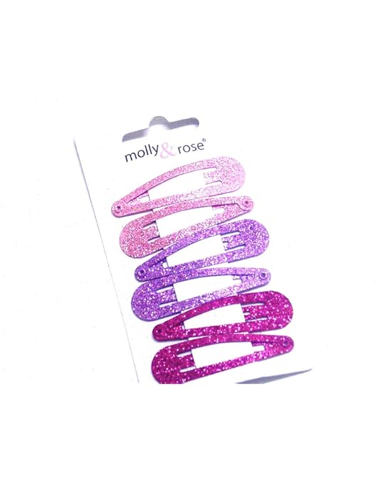 Set Mit 6 Haarspangen (Tort-Farben) – 5 Cm, Kunststoff-beschichtetes Metall – Einfache Haarklammern Für Jeden Tag