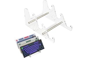 JOLINTAL Acryl-Tastatur-Display-Ständer, 3-stöckig Bunt Mechanische Tastatur-Sammelhalter, Transparent Ständer für Tastaturen