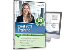 LESSINO Excel 2019 Training - In 8 Stunden Excel sicher anwenden | Lernen Sie in diesem Kurs Schritt für Schritt die Grundlagen von Excel | inkl. Online-Kurs [1 Nutzer-Lizenz] (Excel 2019)