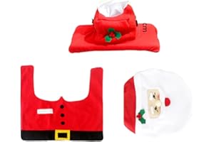 GAORUI Fashion Christmas Santa Toilet Seat Cover Rug Bathroom Set Xmax Home Decorations