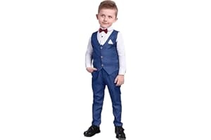 Nwada Smoking Abiti Bambini e Ragazzi Completi e Coordinati Camicie Cravatta a Farfalla Panciotto Pantaloni