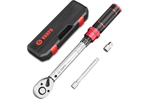 VANPO Chiave Dinamometrica 1/4",3-25Nm Bici e Moto Chiave Dinamometrica Set con 10cm Barra di Prolunga, Adattatore da 3/8", 72T, Chiavi Dinamometriche per Bici da Strada e Mountain, Moto