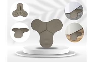 MECSAL CASALINGHI Set 8 Fermaporta, in Gomma Antiscivolo, per Tutti i Pavimenti 3 Altezze Diverse, Ferma Porta, Antigraffio (Beige)