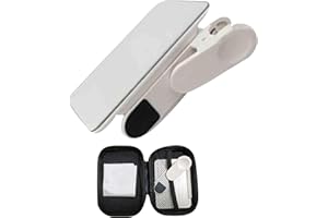Genikeer Smartphone Camera Reflection Clip Kit, Clip Réflexion pour Miroir D'appareil Photo pour Smartphone, Réflecteur Selfie Téléphone Réglable Universel pour Photographe, Vidéaste
