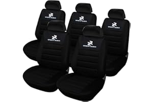 eSituro 5 Pièces Housses de siège en Polyester,siège Housse de Voiture Universelle Noir