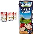 Lacnor Essentials Full Cream Milk 180ml x 8 Pieces & Essentials Apple Juice - 180 ML X 8