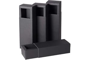 BENECREAT 20 Pack Scatole di Cartone Kraft 12.3x5.4x3.5cm Scatole Regalo di Festa Pacchetto Regalo Superiore per Bomboniere, Matrimonio,Nero