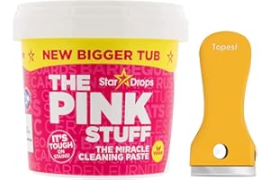 TOPEST The Pink Miracle Multipurpose Cleaning Paste + Non Scratch Oven Hob Glass Cleaning Tool - New Bigger Tub 850 G -Non-Toxic Household Cleaner