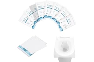 SHINHERYEE Toilettenauflage, Toilettensitzbezug Toilet Seat Cover, 100 Stück Einweg Toilettenauflage, Wasserlöslich, Toilettensitz Papierauflage Spülbarer, für Reisen, Geschäftsreise(46x38)