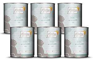 MjAMjAM - cibo umido premium per gatti - insetto con vitello eccellente, confezione da 6 (6 x 800 g), senza cereali con proteine ​​di insetti