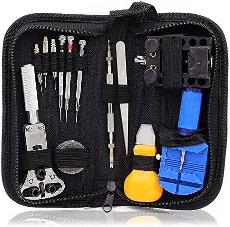 Triplespark 13 in 1 Watch Repair Tool Kit - Watch Case Opener Holder Remover Set