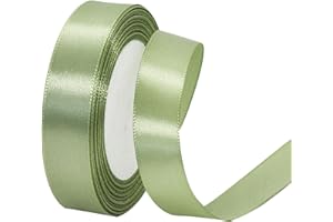 YAYAFUNFUN Satinband Salbeigrün 20mm Breit Geschenkband Satin,22m Satinbänder Salbeigrün Dick Schleifenband Dekoband Seidenband Geschenkverpackung Stoffband Geschenkbänder für Dekorieren Basteln Kleid Hochzeit