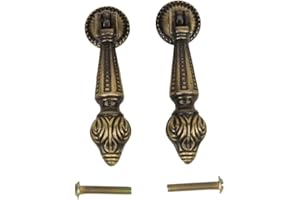 LOVIVER 2pz Cassetti Pomelli Mobili Manopola A Pendente - Antico Bronzo