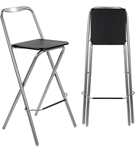 Markofurniture Kempsey Folding Wooden Bar Stool Chair Breakfast Kitchen Seating | Seychelles