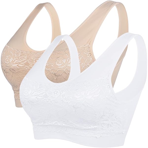 Lot De 2 Soutiens-gorge De Sport Sans Armatures Pour Femme - Col En V, Bretelles Fines, Tissu Doux, Pour Yoga, Pilates Et Quotidien