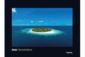 NEUMANN VERLAGE Trauminseln - KUNTH Wandkalender 2026: Hochwertiger, bildstarker Kalender mit Spiralbindung im Großformat (KUNTH Wandkalender Black Edition 60 x 45 cm)