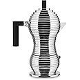 Alessi MDL02 1B Pulcina Caffetteria per 6 Tazze, Alluminio, Nero