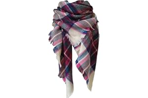 DELEY Retro miękki szalik w kratę w kratę w szkocką kratę chusta szal etola koc