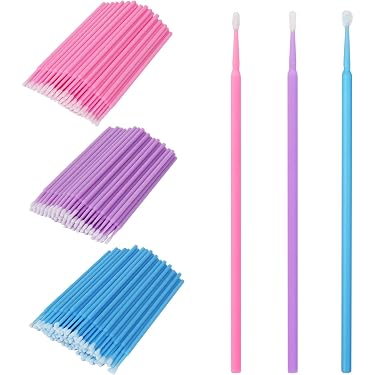 100 Stück Mikro-Applikator-Pinsel – Superfeine Bürstchen Für Wimpernverlängerungen, Make-up & Nagelkunst