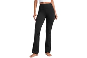 CRZ YOGA Women's Butterluxe Flared Leggings - 29"/31"/32"/33" High Waist Bootleg Trousers Bootcut Soft Casual Yoga Pants with Pockets