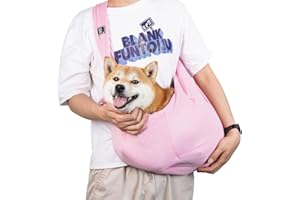 CYBERNOVA Small Pet Dog Cat Sling Carrier for 3-15lbs, with Pocket,Hand-Free Pet Bag Dog Cat Puppy Carry Bag for Travel and Walking Outdoor (Pink)