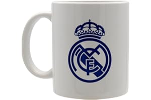 CYPBRANDS CyP Brands- Real Madrid, Taza, Taza Cerámica, Menaje, Desayuno, Tazas Originales, Color Blanco, Producto Oficial