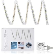 LED Universum 10 M LED Streifen Kaltweiß, IP68, 230V - Für Außenbereich, 60 LED/m, Inkl. Netzkabel