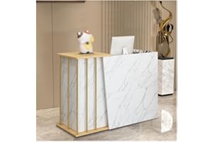 SPXMQSS Bancone Cassa per Negozio, Banco Reception con Cassetti, Bancone Reception Centro Estetico, Banco di Ricezione per Ufficio, Sale Aziendali, Hotel, Negozi di Abbigliamento