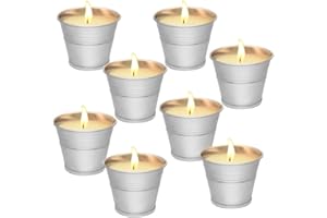 PARSUP 8 sztuk świec Citronella – ogrodowe świece zapachowe Citronella na zewnątrz, palenie 120-180 godzin, naturalny wosk sojowy, przenośne zestawy upominkowe do domu, na patio, podwórko do wewnątrz, na