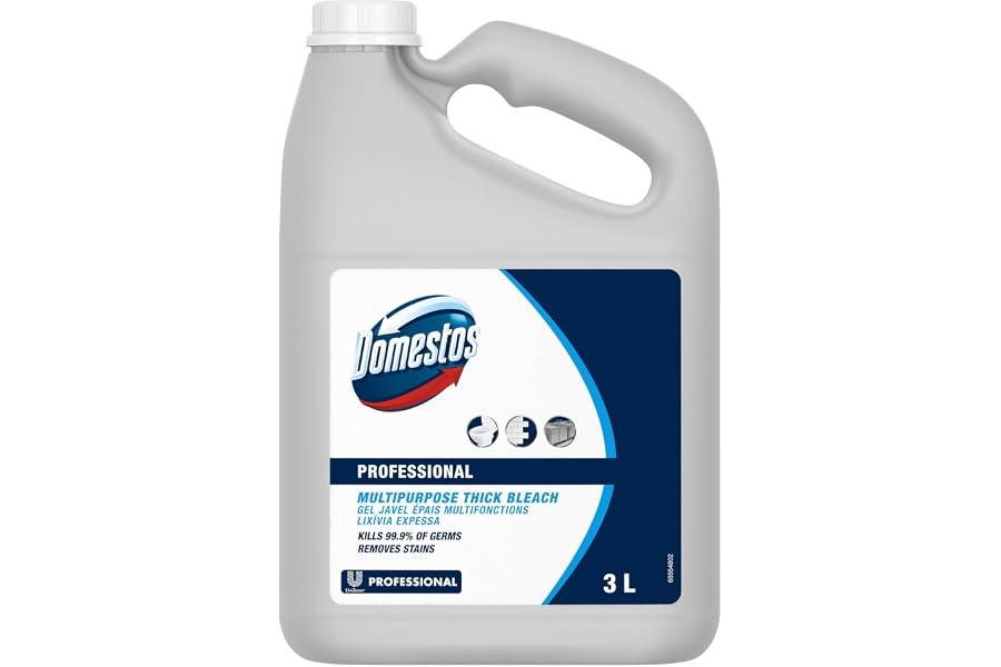 Domestos Professional Regular Multipurpose Stain Removal Thick Bleach Cleaner 3L