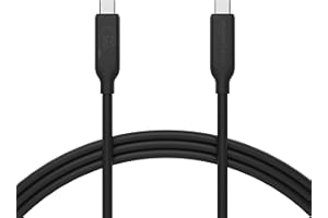 Amazon Basics Cable de carga rápida, USB-C a USB-C 4, 40 Gbps, vídeo 8K, 240 W, certificación USB-IF, Thunderbolt 4/3, compatible con iPhone 16/15, iPad, Samsung Galaxy, tabletas, portátiles,1m, Negro