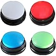 Voice Recording Button, Dog Buttons for Communication Pet Training Buzzer, 30 Second Record & Playback, Funny Gift for Study Office Home, Talking Buttons for Dogs (4 Packs)