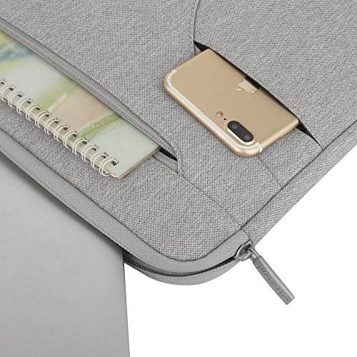 MOSISO Polyester Laptop Hülle Sleeve Schutzfolie Tasche für 12.9 iPad Pro / 13-13.3 Zoll Notebook Ultrabook / MacBook Air / MacBook Pro / Pro Retina, Grau - 4