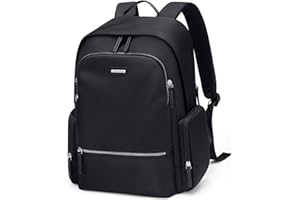 GOLF QUALITY Plecak damski, plecak na laptopa męski o przekątnej ekranu 15,6", plecak szkolny, torba robocza, biznesowy, plecak dzienny, mały z kieszenią na laptopa, do pracy, czarny