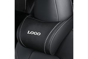 TOPABYTE Cuscino per Tesla Model 3 Y S X Highland Cybertruck Accessori Collo Auto Memory Foam Design Ergonomico Supporto per Collo del Sedile Poggiatesta con Tesla LOGO, 1 Pezzo, Nero