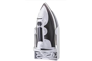 FDIT Support de Fer, Organisateur Mural de Fer électrique élargi Résistant à la Chaleur avec Crochets, Blanc, Principalement utilisé pour Contenir Le Fer électrique, Rangement Pratique