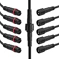 mxuteuk 6 Pairs 22AWG 2 Pin Electrical Connector,5.87in/15cm Wire Waterproof Male Female Connector,for LED Strip,Car,Truck,Boat