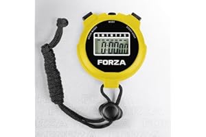 FORZA Stopwatch | Multi-Functional Sports Stopwatch Timer for Coaches, Athletes and Schools with Water-Resistant, Easy-to-Read Display - Choose Your Colour! (Yellow, Pack of 1)
