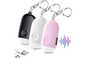 HEYI Personal Alarm Panic Alarm for Women Personal Alarm for Dog Walkers Safe Sound Alarm Rope Alarm keyring Loudest Personal Alarms for Women Rechargeable Police Approved Safety Security Rape Alarm