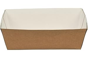 ABENA Gastro Kraft Paper Food Trays, 90 Disposable Cardboard Trays, 17x12x3cm, Brown, Suitable for Hot Food, Street Food, Weddings, Birthdays