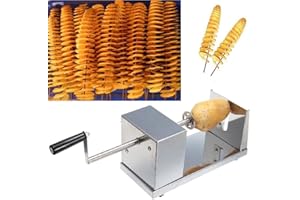 WSIKGHU Spiralschneider Kartoffel Spiralschneider Kartoffelschneider Kartoffel Twister Tragbare Kartoffel Gemüsespiralschneider Mit 3 Klingen aus rostfreiem Stahl Einmaliges Formen