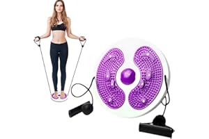 UQMIQURA Twist Waist Disc Board mit Kordelzug, Multifunktions Fitness Drehscheibe Waist Wriggling Plate Fitnessgeräte, Aerobic-Übungen Fitness-Zubehör, Widerstandsbänder Massage-Fußsohle Heimfitnessgeräte