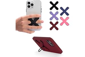 AIKLO | Soporte y Agarre de Móvil | Sujeta móvil Mano de Forma Segura con un Dedo. Apoya la Anilla del Grip en Horizontal para Ver Videos | Accesorio Universal para iPhone, Samsung, Xiaomi, etc.