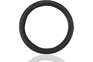 BUYSOW Coprivolante Antiscivolo in Silicone per Auto, Copri Volante Universale 33-38cm di Colore Nero, Copristerzo Antiscivolo Elegante per Auto