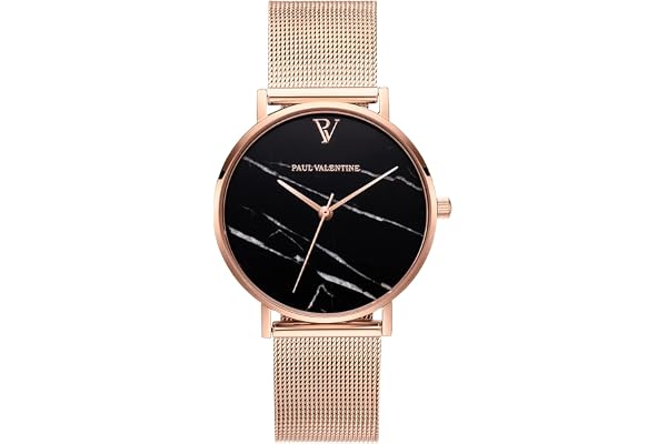 PAUL VALENTINE® Montre Femme montée sur Un Bracelet en Maille milanaise - 32, 36 ou 38 mm - Montres de différentes Couleurs avec Cadran métallique