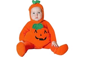 KIELSJAJD Kürbis Kostüm Einteiler Jumpsuits Set, Baby Halloween Kostüm, Halloween Kostüm Kürbis Kinder, Neugeborenes Kleinkind Baby Säugling Halloween Kleidung Baby Kürbis Kostüm Baby Pumpkin Faschingskostüme