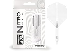 RED DRAGON Darts – Nitro Flite Integrato Sistema di Volo e Albero – No.2 Forma e Design - Disponibile in Breve, Intermedio e Medio - varietà di Colori - Accessori Professionali per Freccette